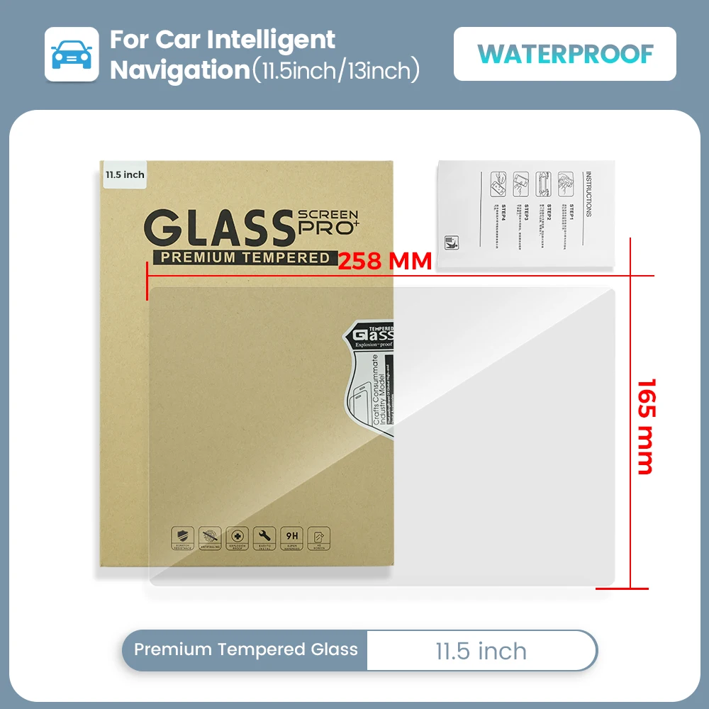 Glass Protector Auto - Folia ochronna Naklejka na 11,5/13-calowe radio
